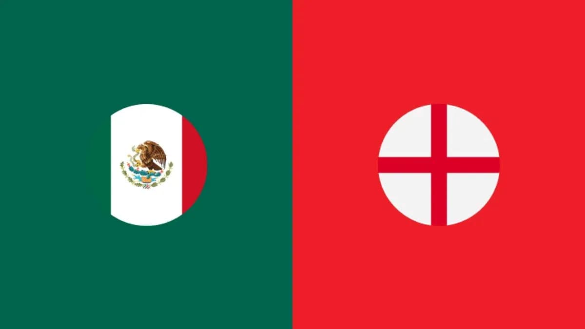 Banderas de México e Inglaterra lado a lado