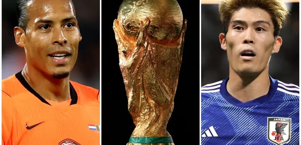 Jugadores de Países Bajos y Japón con el trofeo