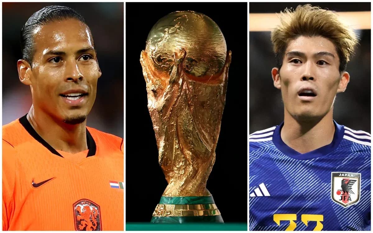 Jugadores de Países Bajos y Japón con el trofeo