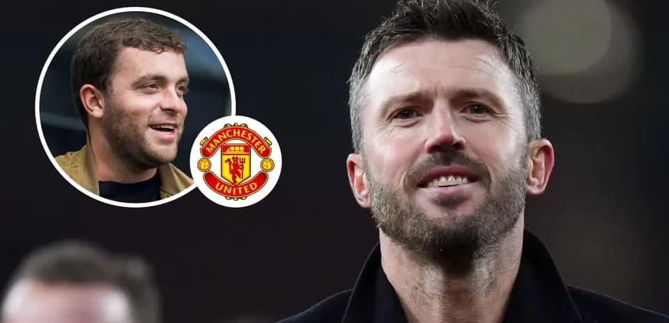 Michael Carrick smiling at Manchester United event