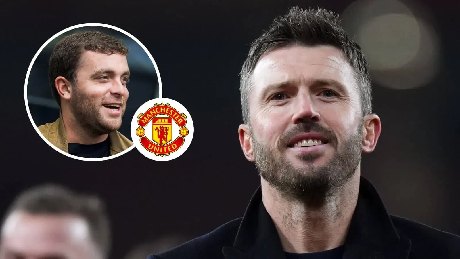 Michael Carrick smiling at Manchester United event