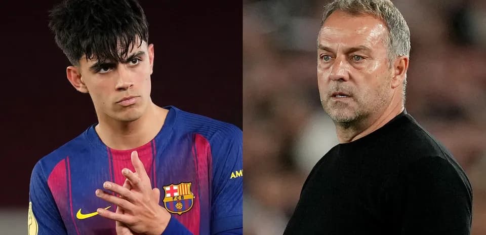Jugador de Barcelona y entrenador en el banquillo
