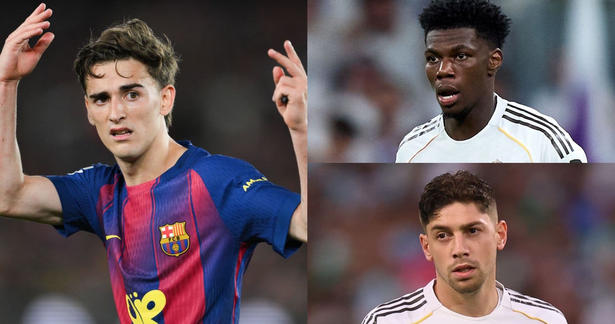 Jugadores de fútbol de Barcelona y Real Madrid