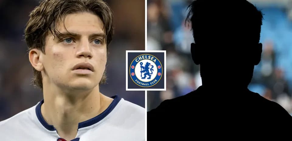 Jugador de Chelsea junto a silueta de otro jugador