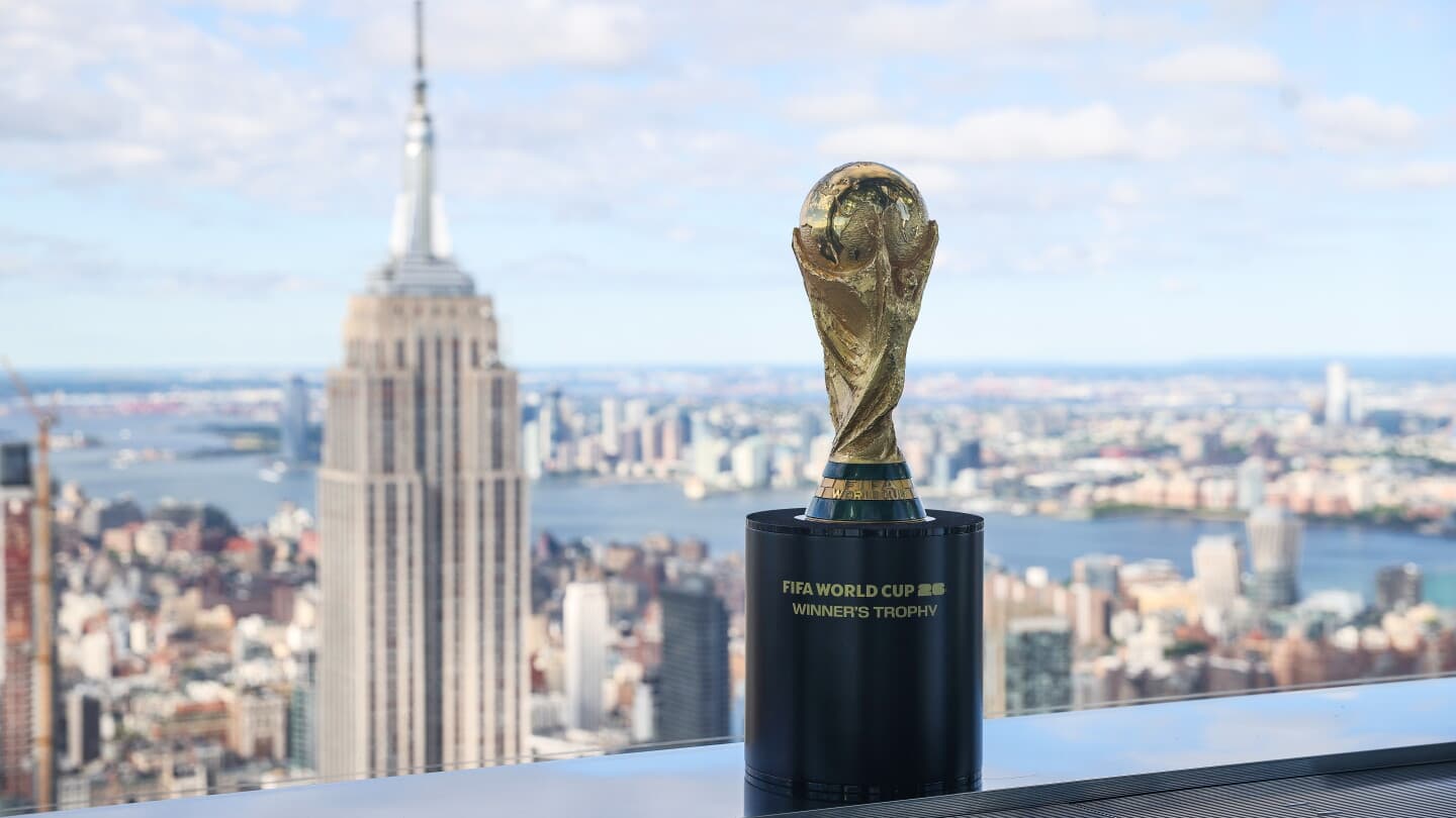 Trofeo de la Copa Mundial en Nueva York