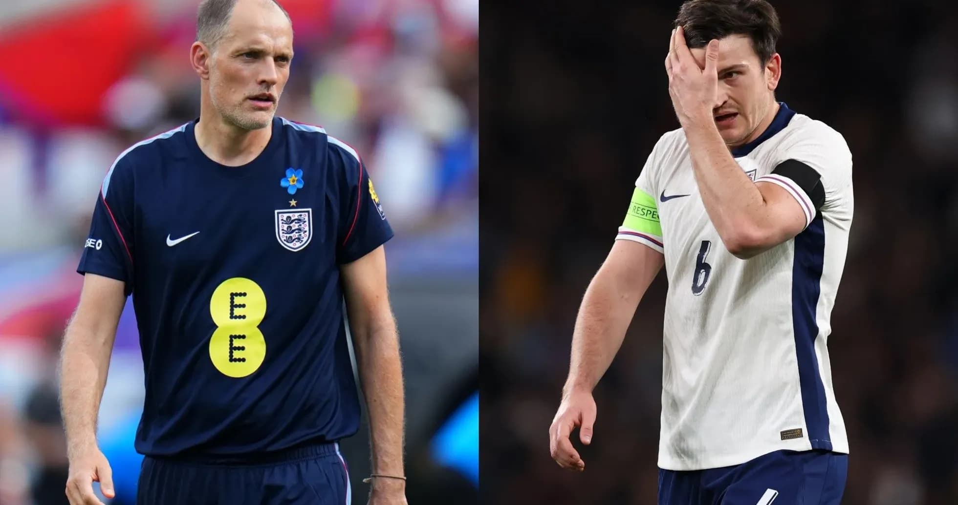 Entrenador y jugador de Inglaterra durante partido