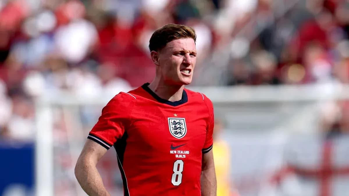 Jugador de Inglaterra en acción durante el partido