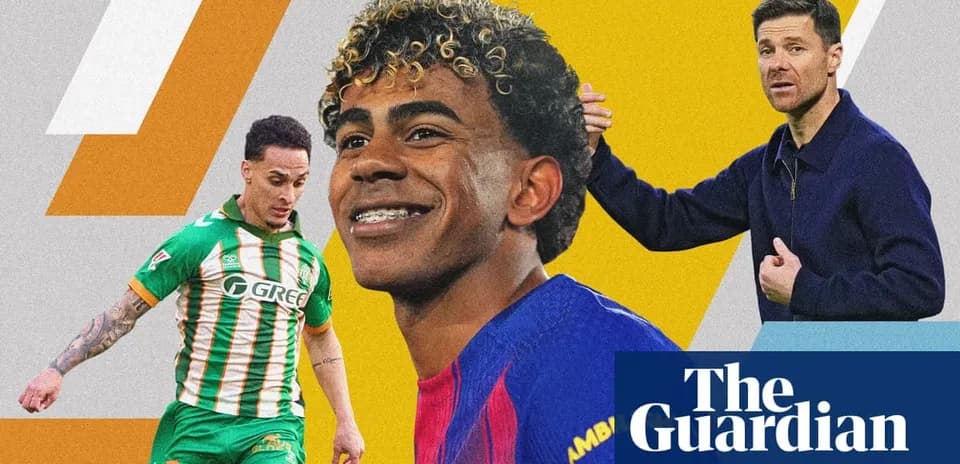 Jugadores y entrenador en fondo colorido de fútbol