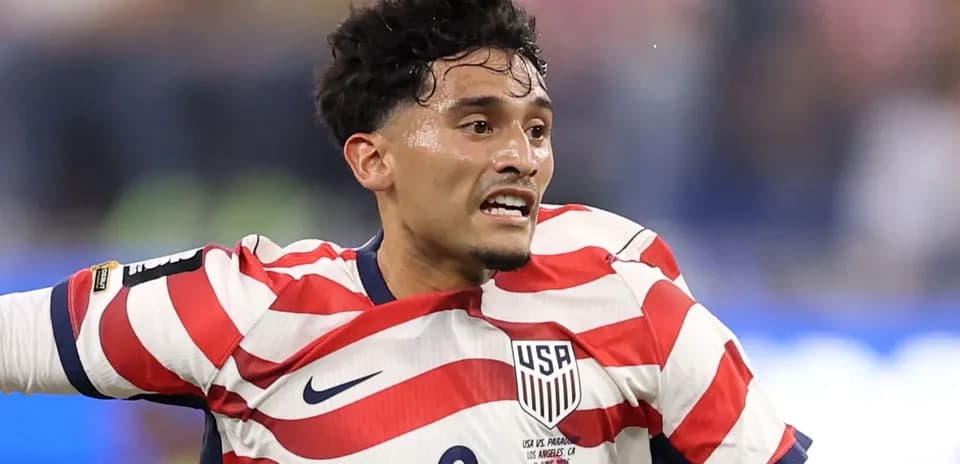 Jugador de Estados Unidos durante un partido de fútbol
