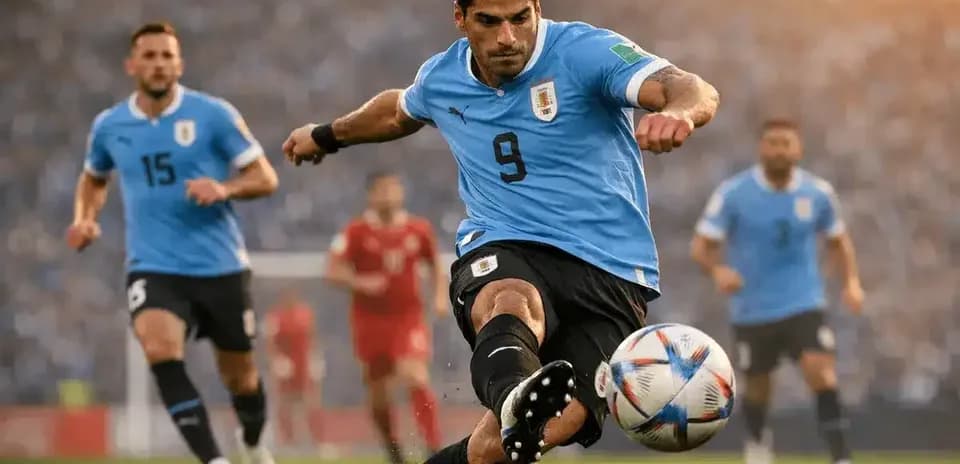 Luis Suárez pateando el balón en un partido