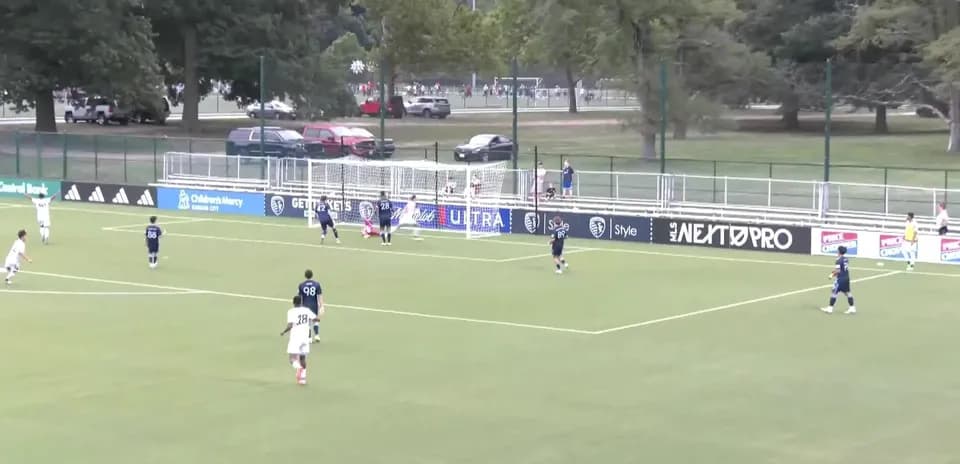 Acción en el partido Austin II contra Sporting KC II