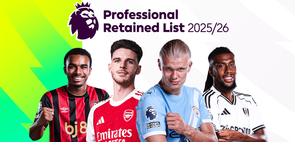 Cuatro jugadores de fútbol en la lista retenida 2025/26