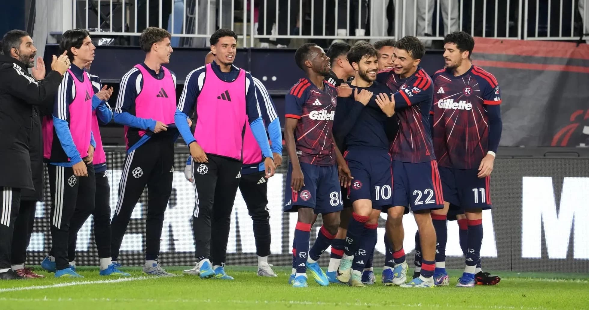 Celebración de jugadores de Connecticut FC