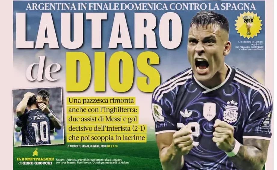 Lautaro celebrando un gol en final del Mundial