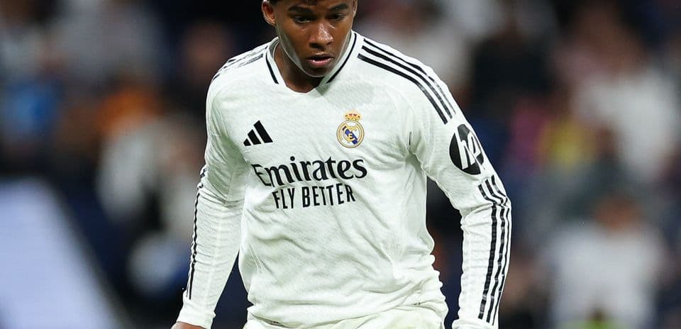 Jugador del Real Madrid durante el partido