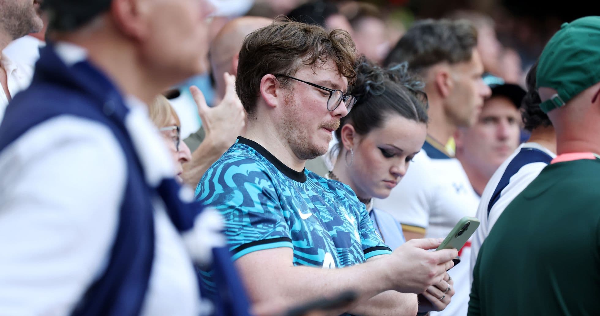 A crowd of fans at a sports event