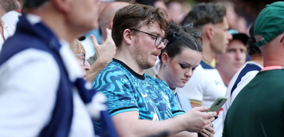 A crowd of fans at a sports event