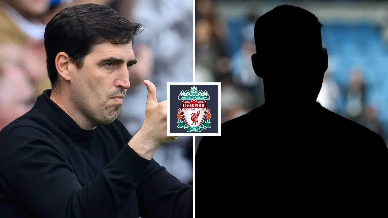 Entrenador mostrando señal de aprobación con logo de Liverpool