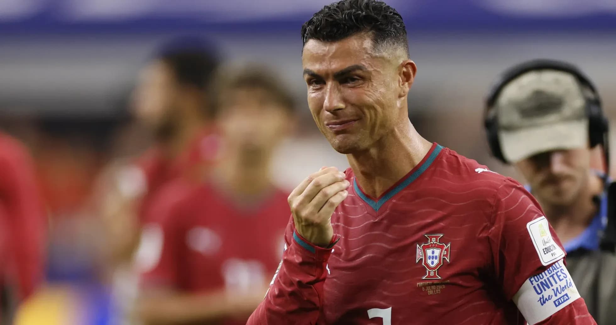 Cristiano Ronaldo en partido con selección de Portugal