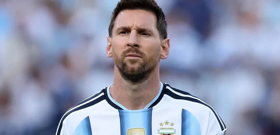 Jugador argentino en uniforme durante el partido