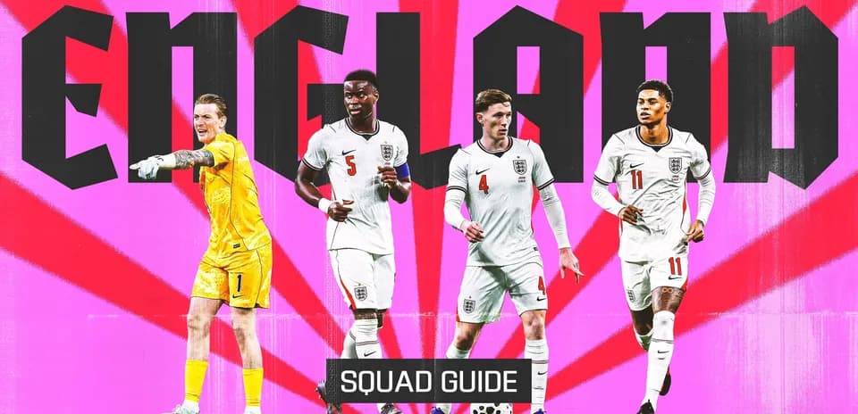 Jugadores de Inglaterra en guía de equipo
