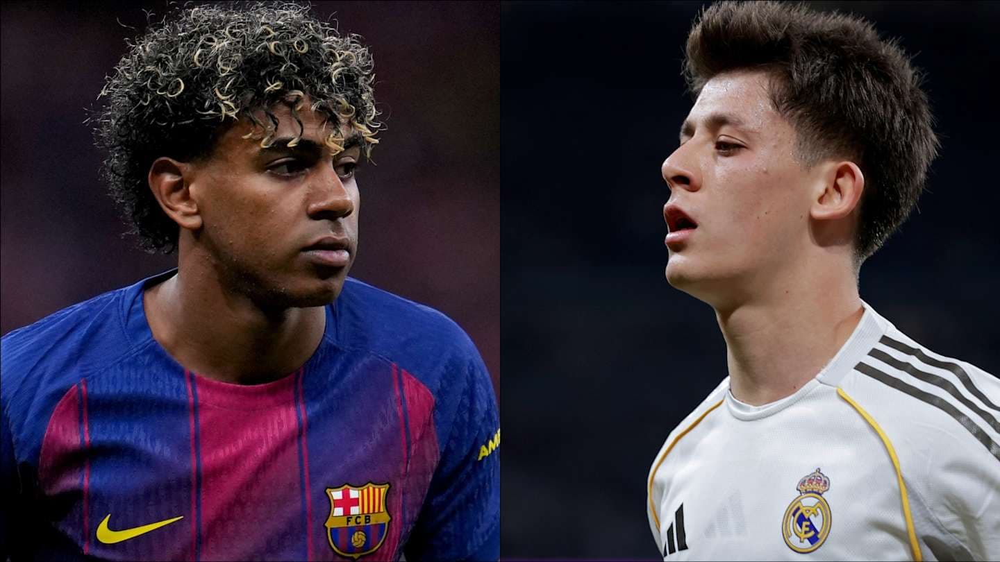 Jugadores de Barcelona y Real Madrid en primer plano
