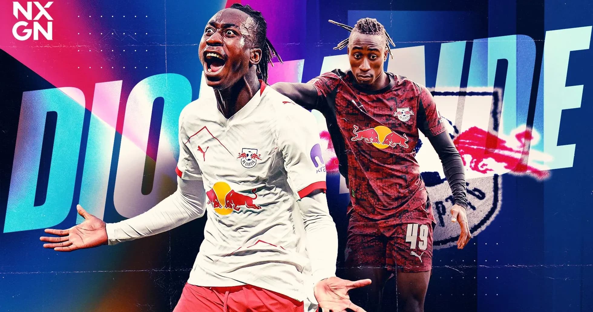 Diógenes celebrando un gol con RB Leipzig