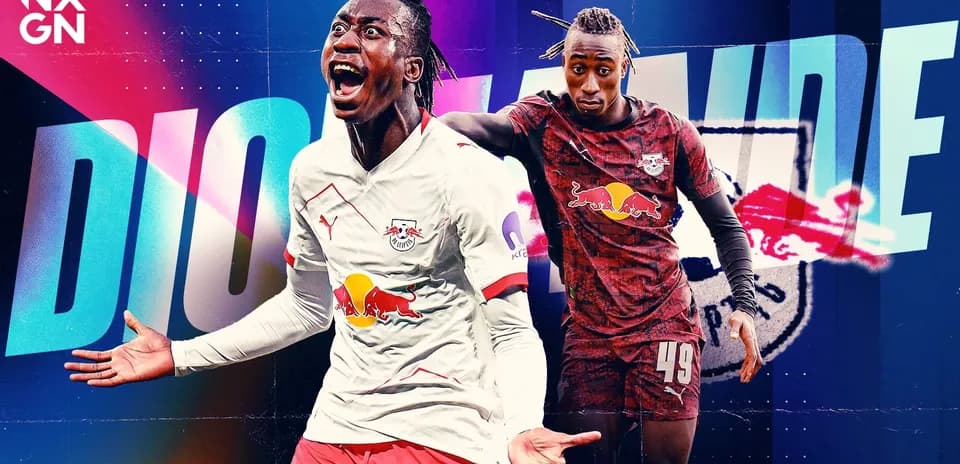 Diógenes celebrando un gol con RB Leipzig