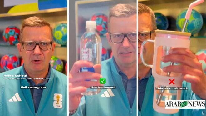 Heimo Schirgi mostrando objetos permitidos y no permitidos