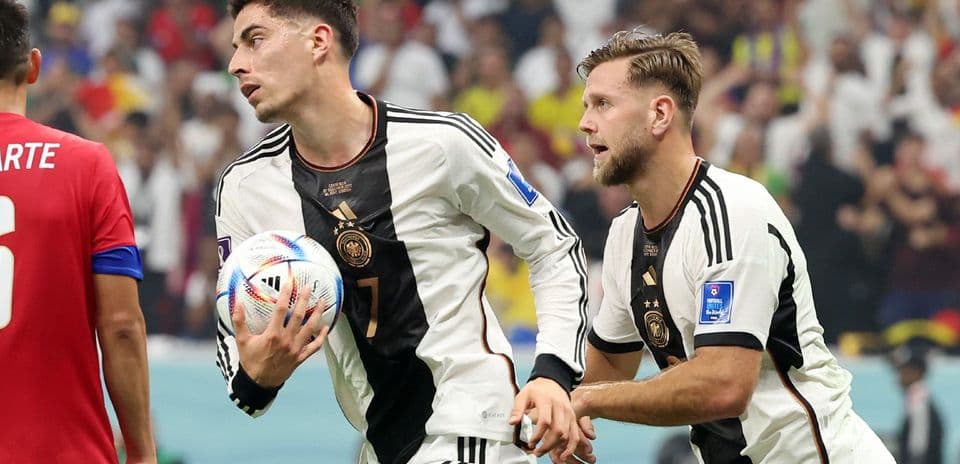 Jugadores de Alemania durante el partido