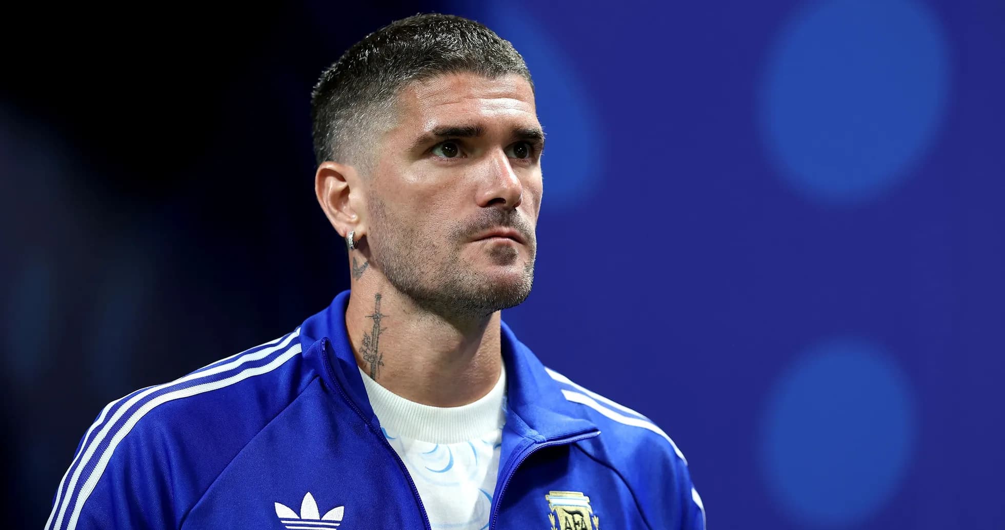 Jugador argentino en la ceremonia previa al partido