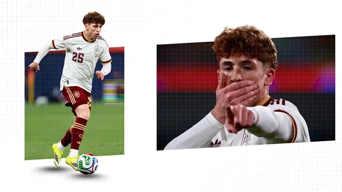 Jugador de España corriendo con balón durante el partido