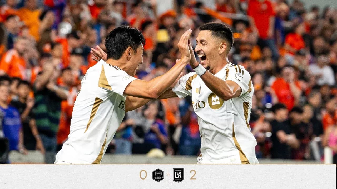 Celebración de jugadores de Los Angeles FC II