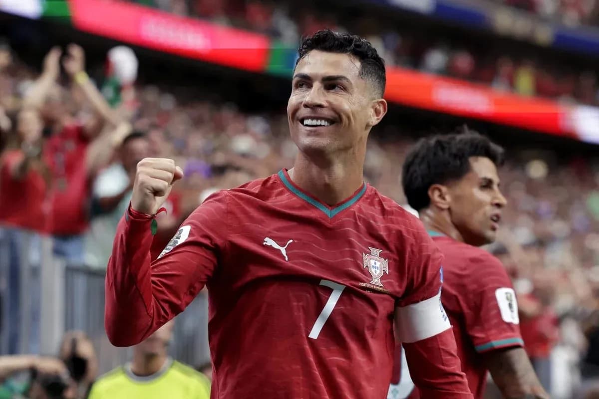 Cristiano Ronaldo celebrando un gol con Portugal