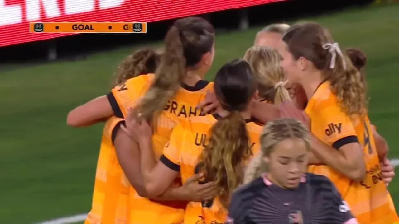 Jugadoras del Houston Dash celebrando un gol