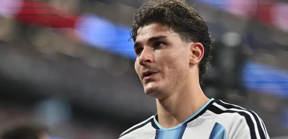 Jugador argentino en el estadio durante el partido