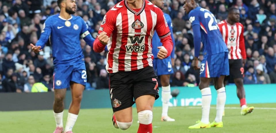 Jugador de Sunderland celebrando un gol