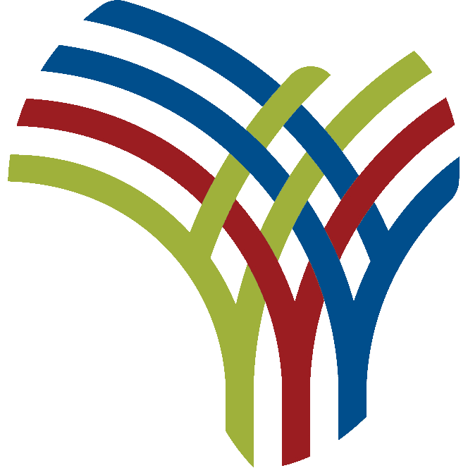 Logotipo con líneas entrelazadas en colores Logotipo con líneas entrelazadas en colores