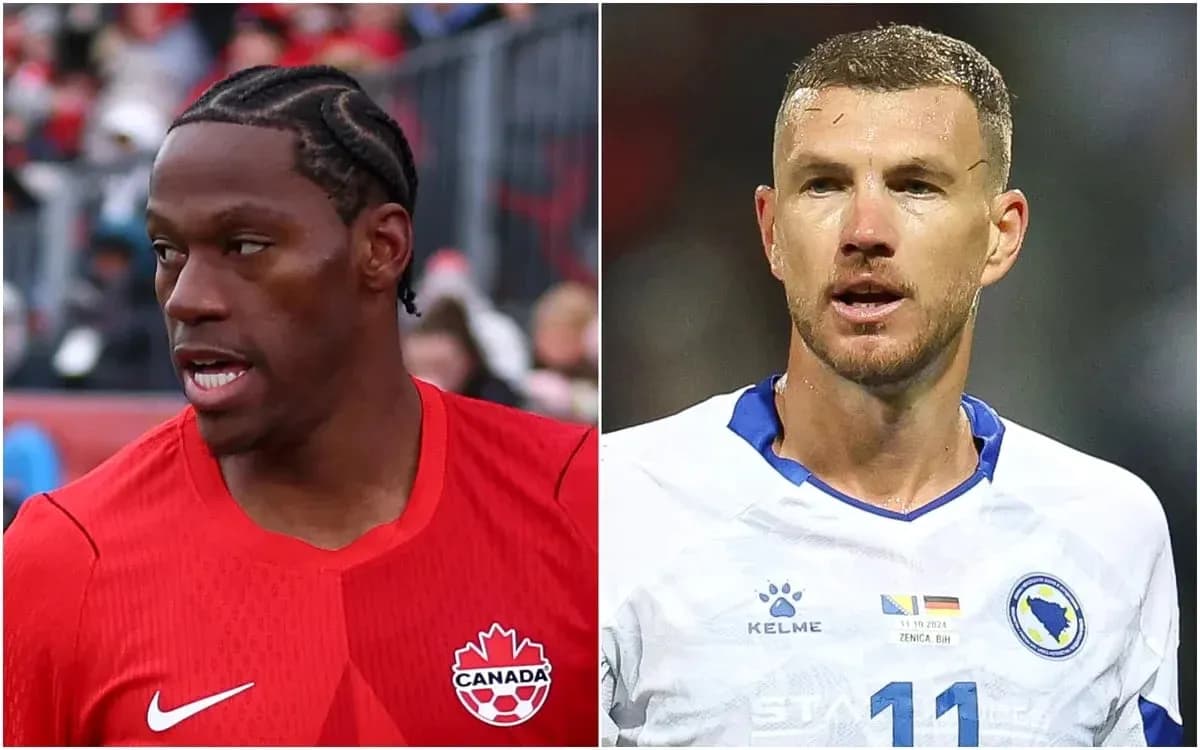 Jugadores de Canadá y Bosnia en el partido Jugadores de Canadá y Bosnia en el partido