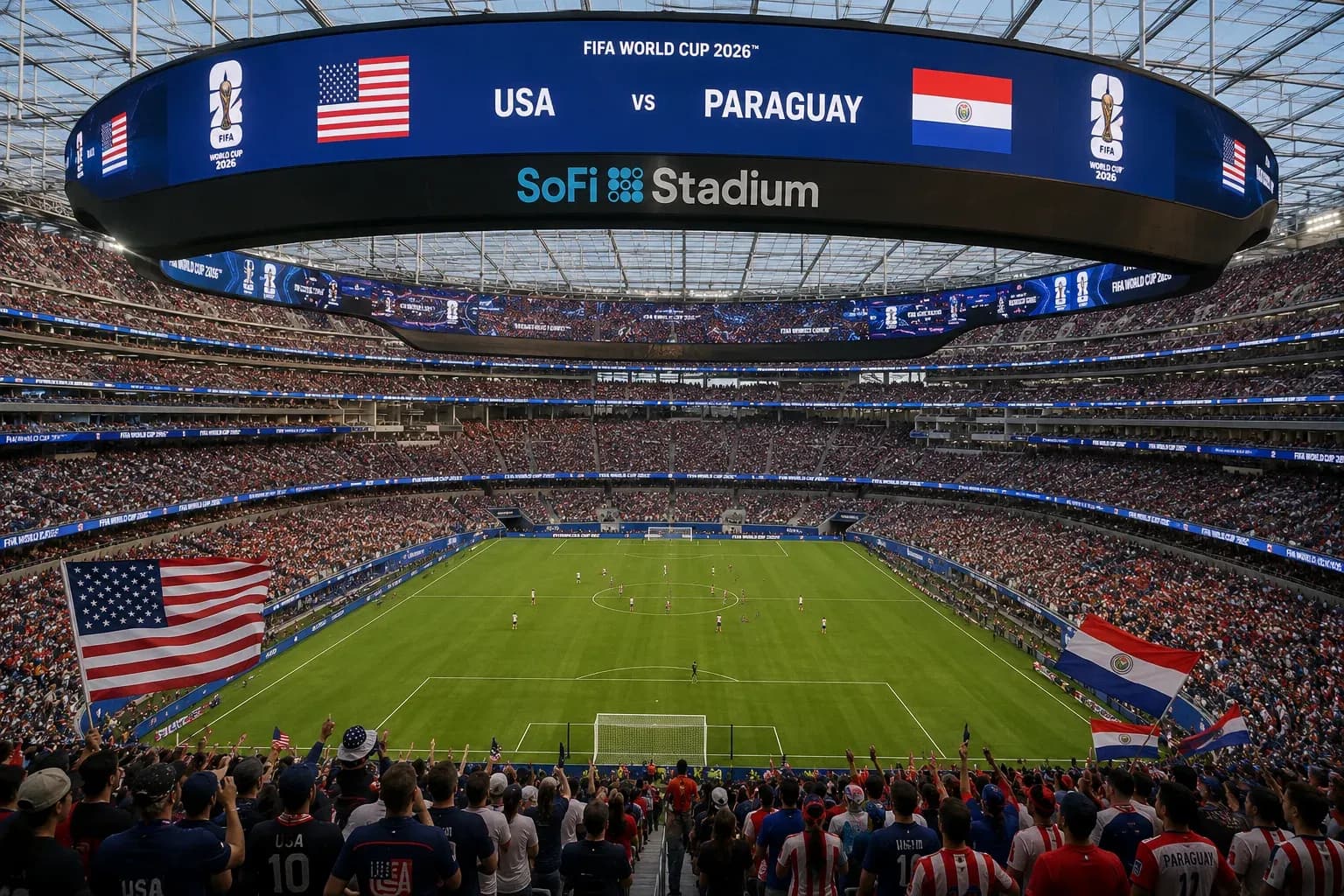 Partido entre Estados Unidos y Paraguay en el Mundial Partido entre Estados Unidos y Paraguay en el Mundial