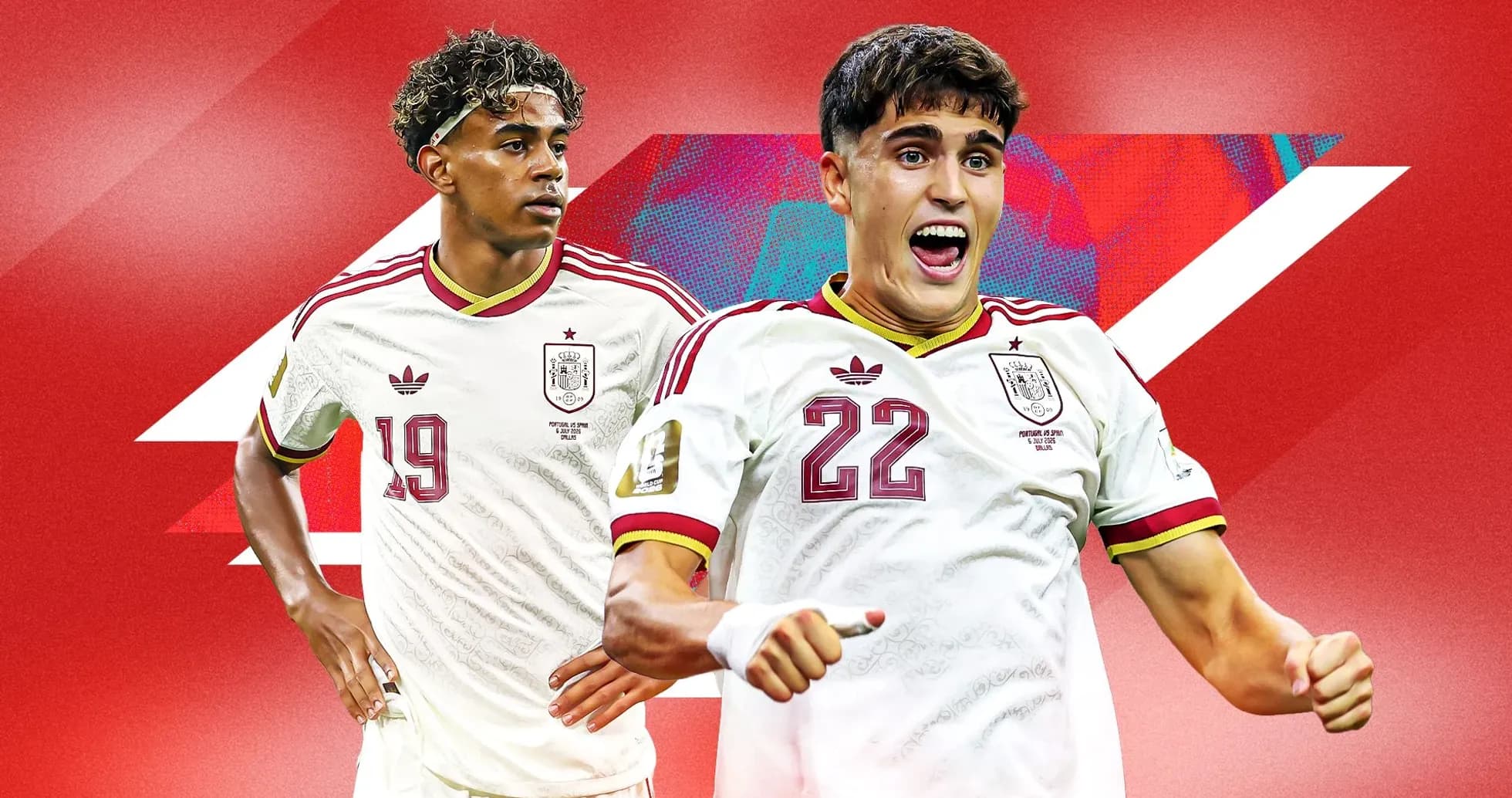 Jugadores de España en uniforme celebrando un gol Jugadores de España en uniforme celebrando un gol