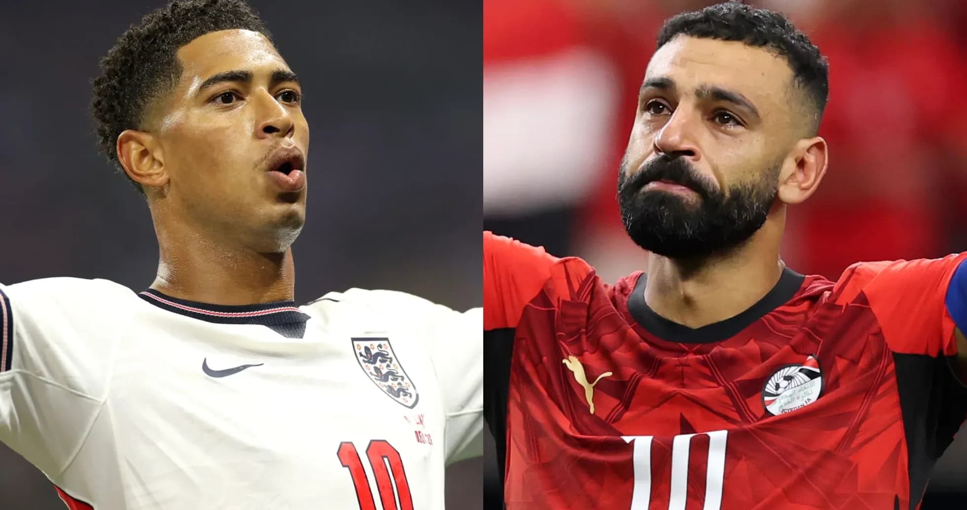 Jugadores de Inglaterra y Egipto en el campo Jugadores de Inglaterra y Egipto en el campo