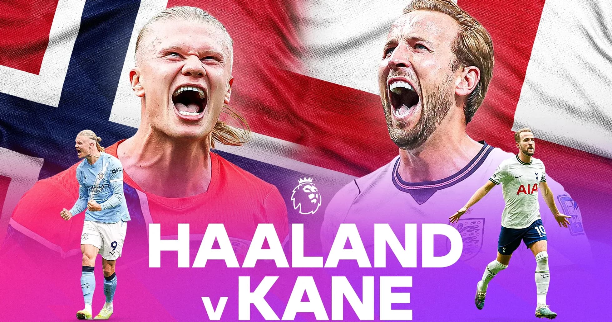 Haaland y Kane en un gráfico de enfrentamiento Haaland y Kane en un gráfico de enfrentamiento