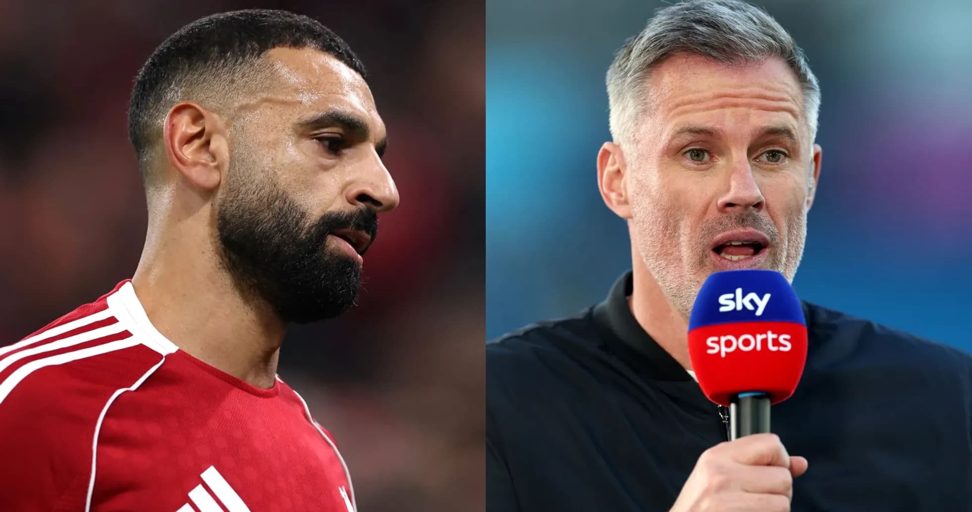 Mohamed Salah y Jamie Carragher en un evento deportivo Mohamed Salah y Jamie Carragher en un evento deportivo
