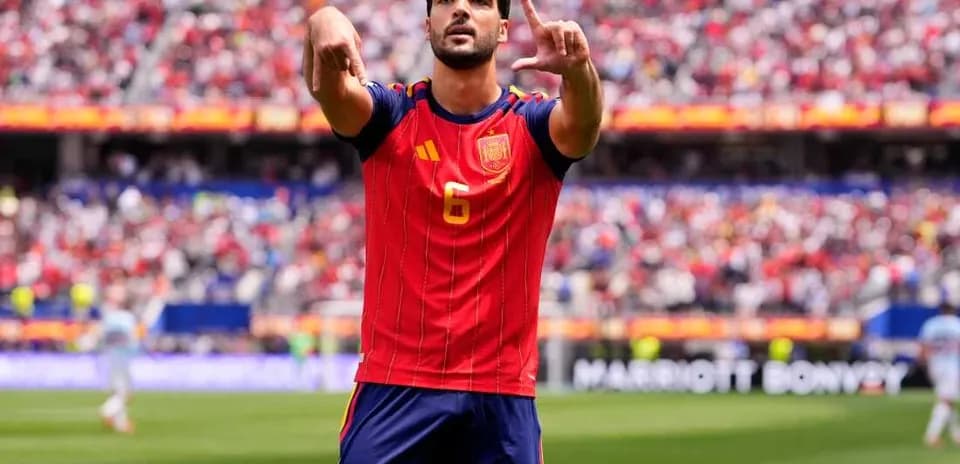 Jugador de España celebrando un gol Jugador de España celebrando un gol