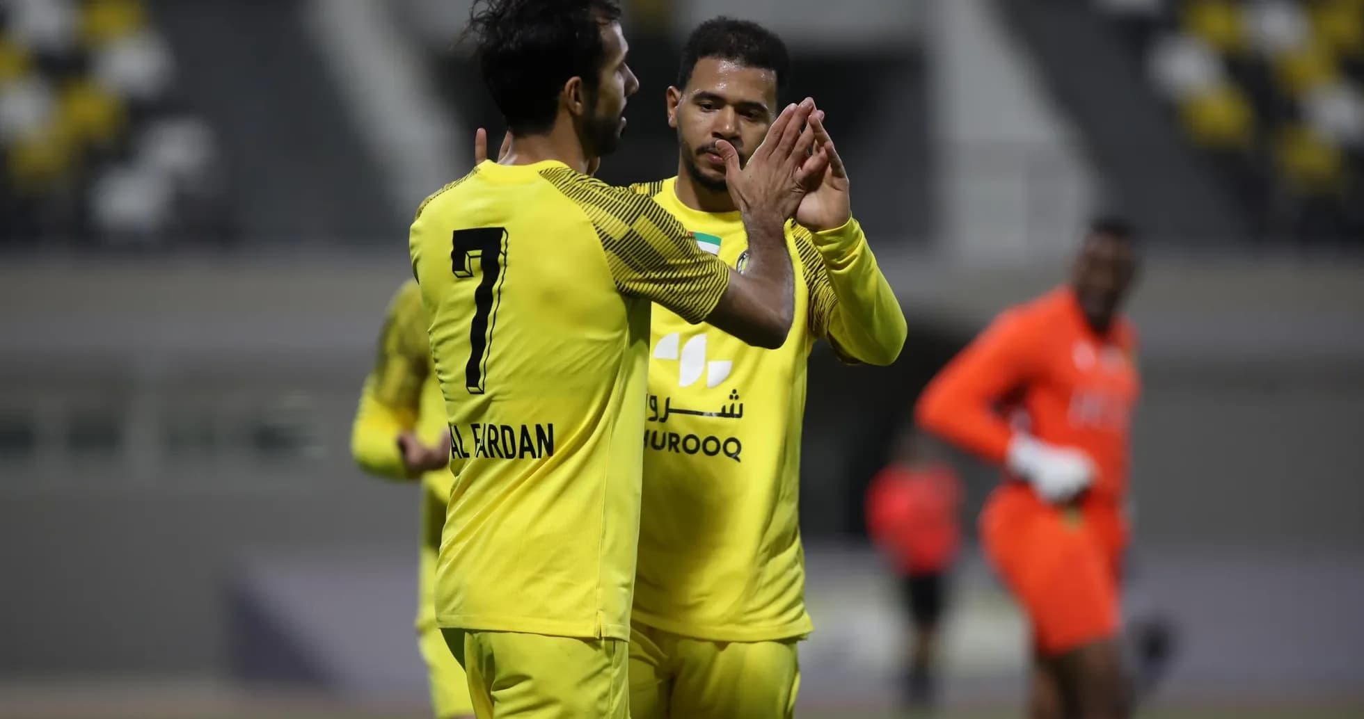 Jugadores de Al Wasl celebrando un gol Jugadores de Al Wasl celebrando un gol
