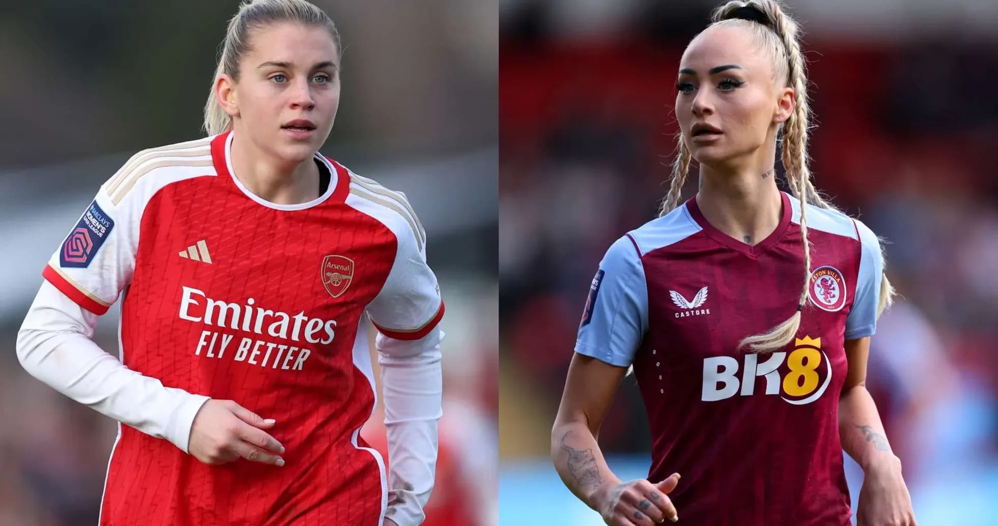 Jugadoras de Arsenal y Aston Villa durante el partido Jugadoras de Arsenal y Aston Villa durante el partido