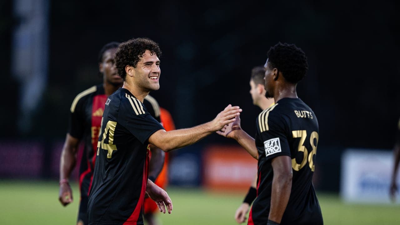 Jugadores de Atlanta United II celebrando un gol Jugadores de Atlanta United II celebrando un gol