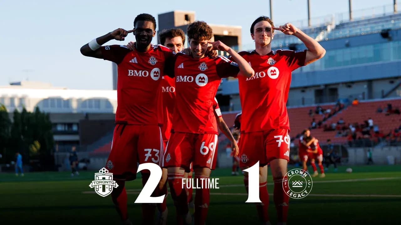 Jugadores de Toronto FC II celebrando victoria Jugadores de Toronto FC II celebrando victoria